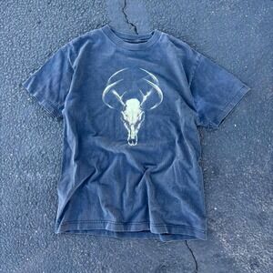 Vintage Zero Thomas Skate Shirt Size Medium Deer Skull Hunting *Read*